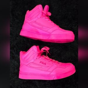 Worn once hot pink filas